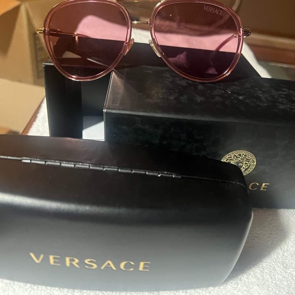 Versace Rose-Tinted Sunglasses